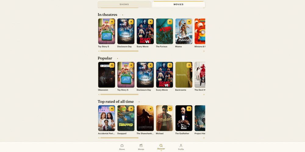 Continuity Windows app showing movie discovery